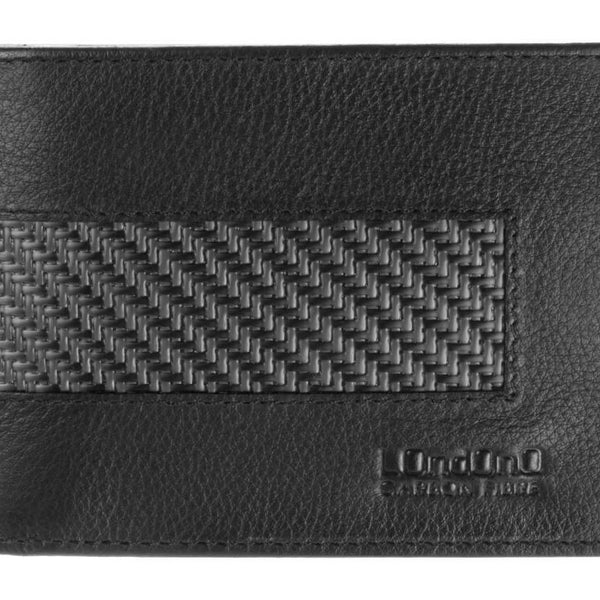 Londono Carbon Fiber and Leather All Black Sports Wallet