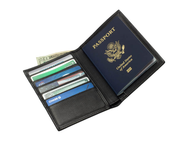 Carbon Fiber and Leather Passport Holder Wallet by Londono