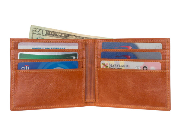 Londono Carbon Fiber and Leather Sports Wallet / Light Brown
