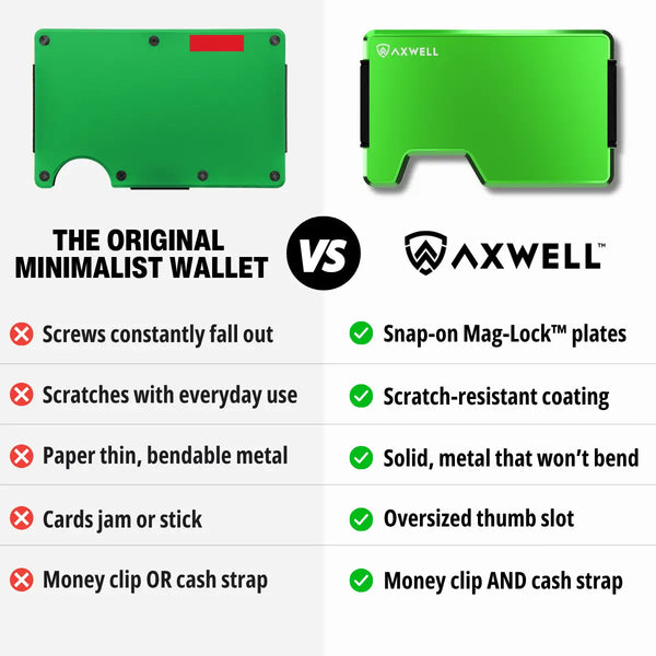 AirTag Money Clip Wallet - Alien Green