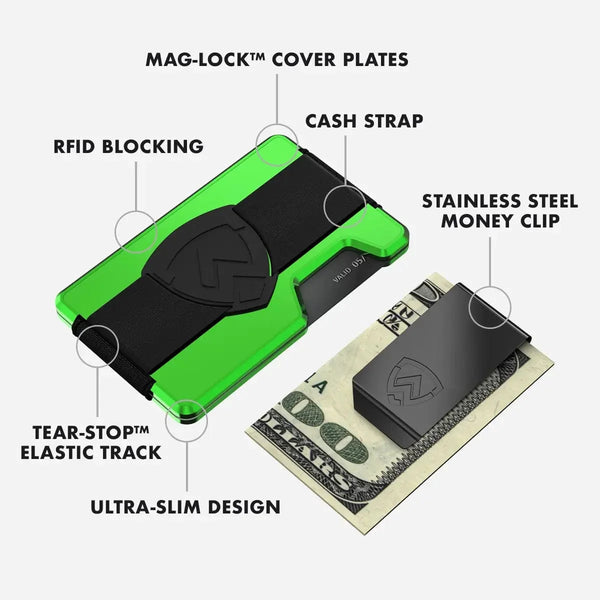 Wallet with Key Organizer - Alien Green