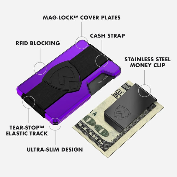 Wallet with Key Organizer - Royal Purple