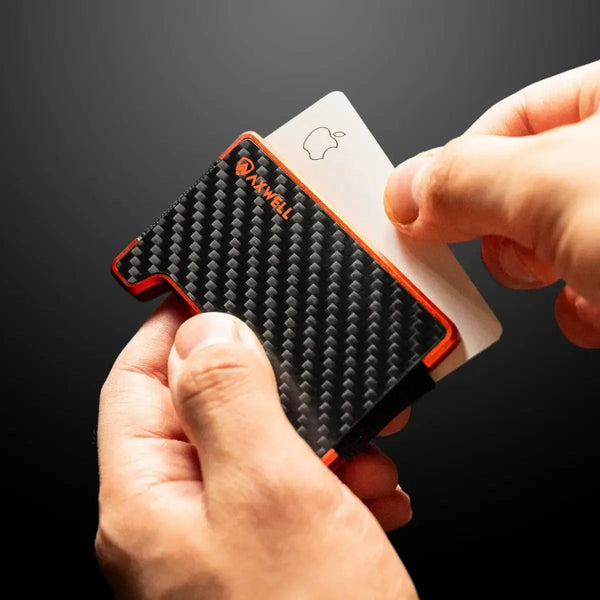 Axwell Wallet - Blaze Orange Carbon Fiber