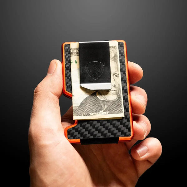Axwell Wallet - Blaze Orange Carbon Fiber
