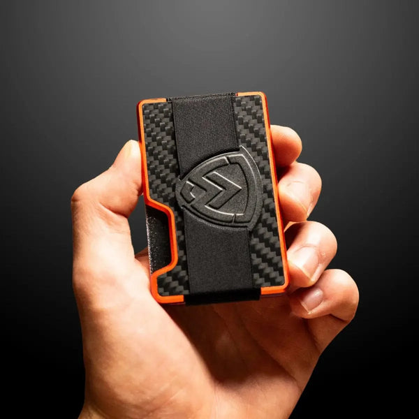 Axwell Wallet - Blaze Orange Carbon Fiber