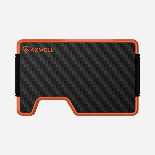 Axwell Wallet - Blaze Orange Carbon Fiber