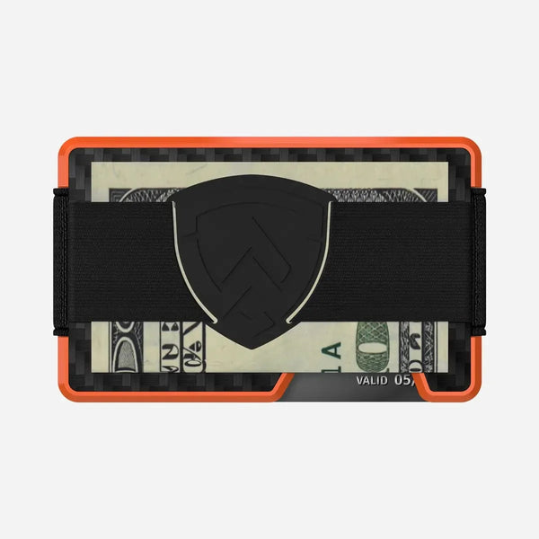 Axwell Wallet - Blaze Orange Carbon Fiber