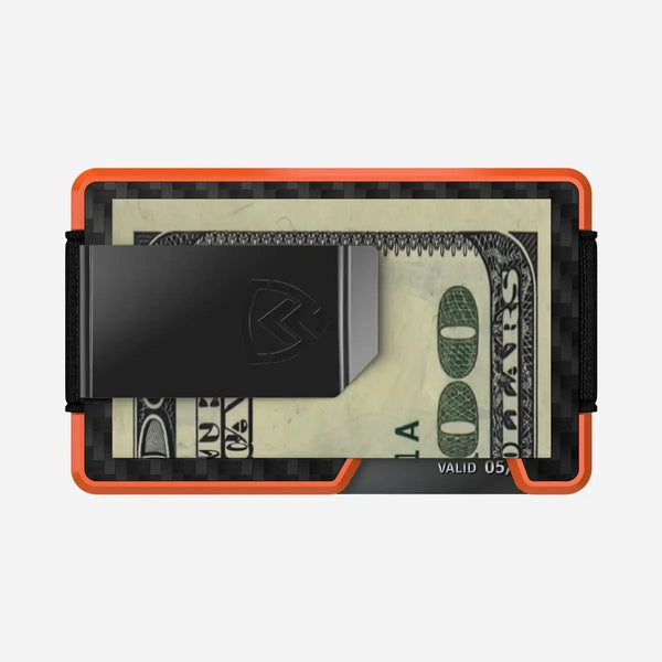 Axwell Wallet - Blaze Orange Carbon Fiber