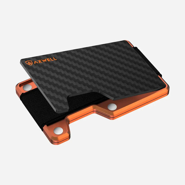Axwell Wallet - Blaze Orange Carbon Fiber