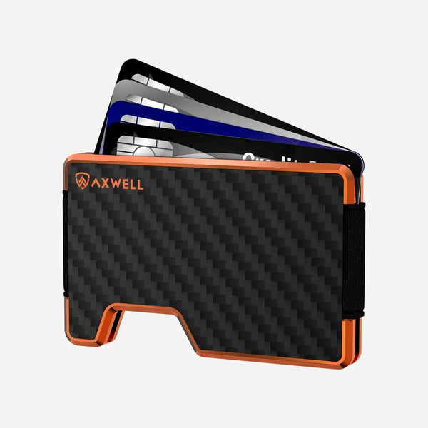 Axwell Wallet - Blaze Orange Carbon Fiber