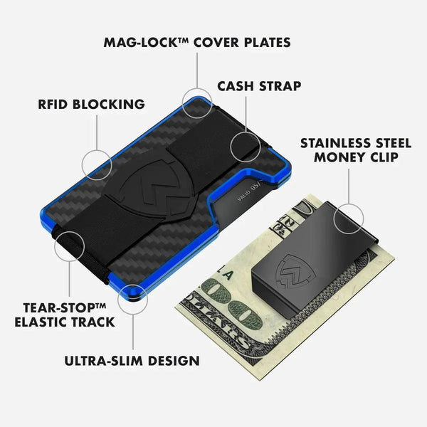 Axwell Wallet - Hyper Blue Carbon Fiber