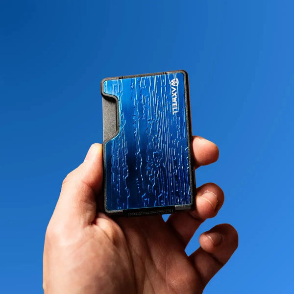 Axwell Wallet - Cobalt Damascus