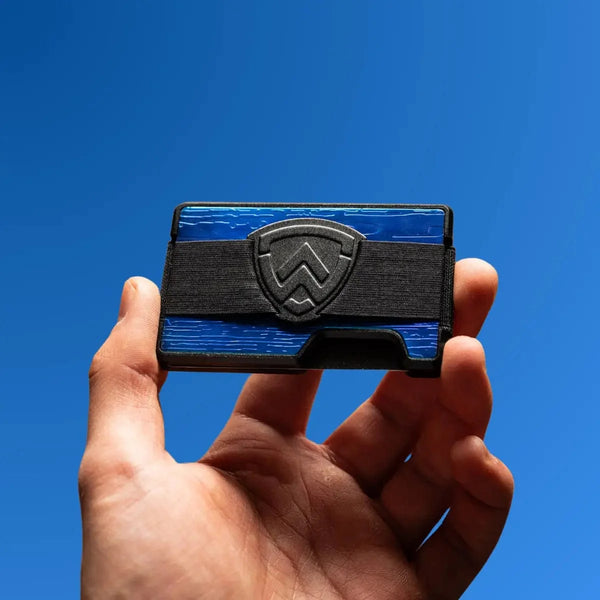 Axwell Wallet - Cobalt Damascus