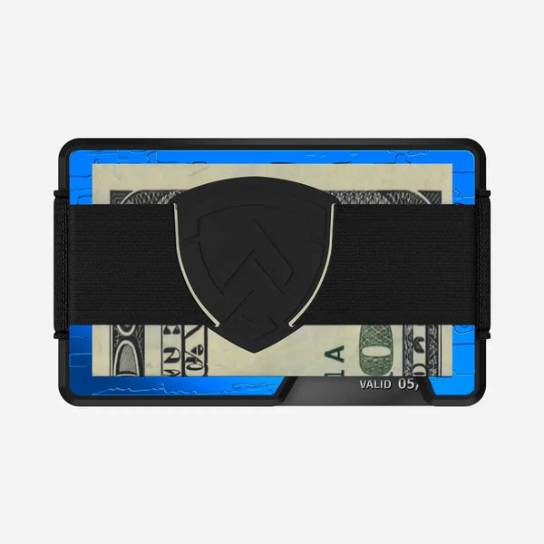 Axwell Wallet - Cobalt Damascus