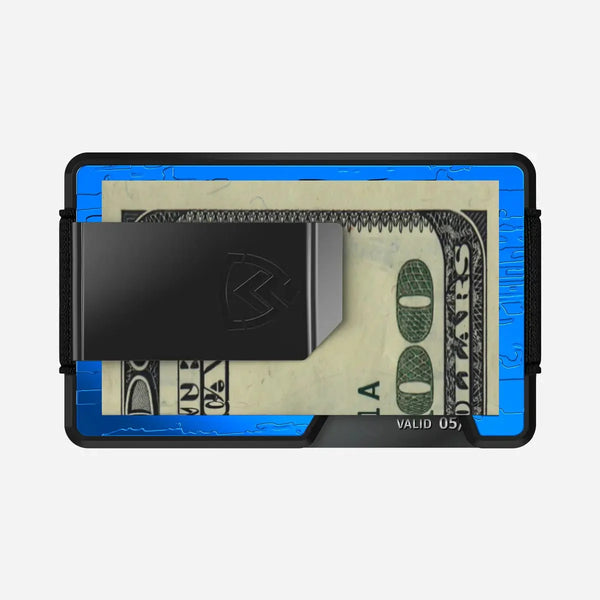 Axwell Wallet - Cobalt Damascus