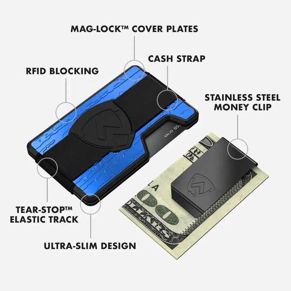 Axwell Wallet - Cobalt Damascus