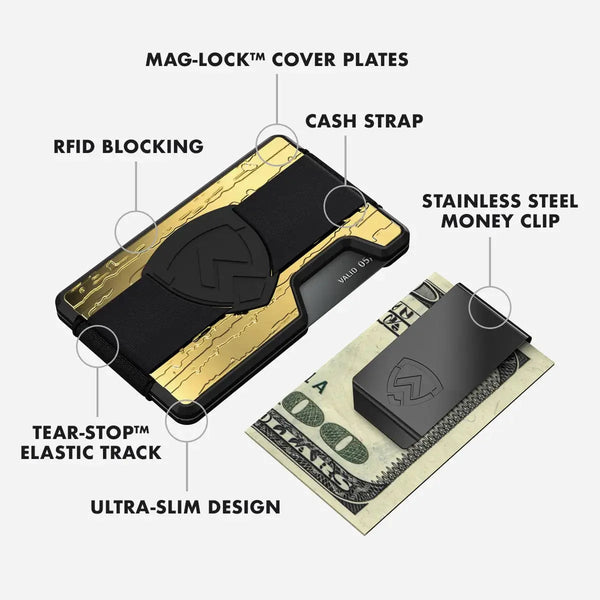 Axwell Wallet - Gold Damascus