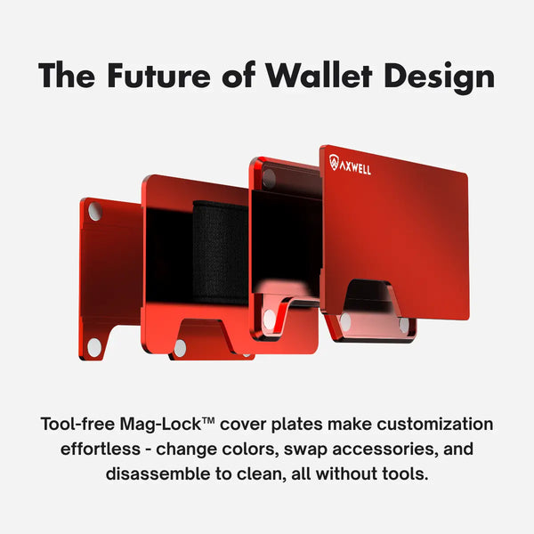 AirTag Money Clip Wallet - Torch Red